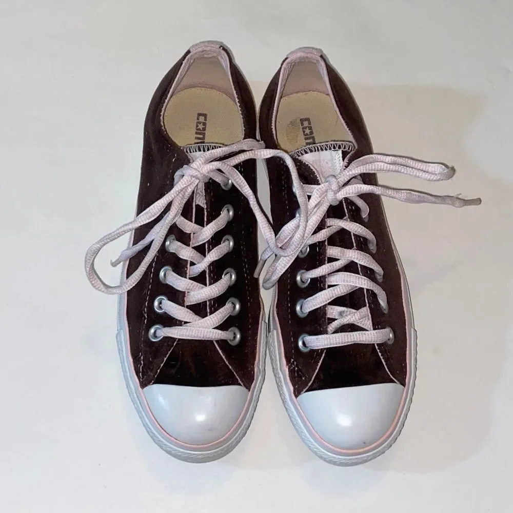 Converse All Star Velvet with Deep Brown Sole Unisex Men’s 6 Women’s 8 Size